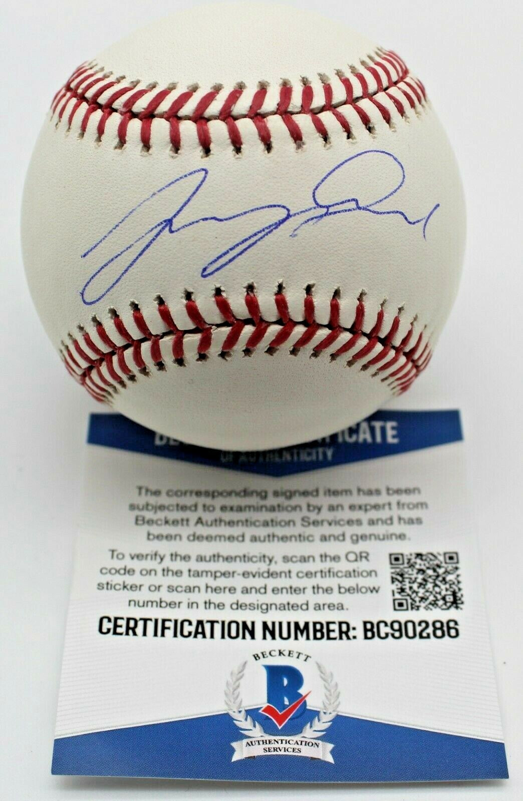 Jordyn Adams Signed Official Major League Baseball w/Beckett COA BC90286 Angels
