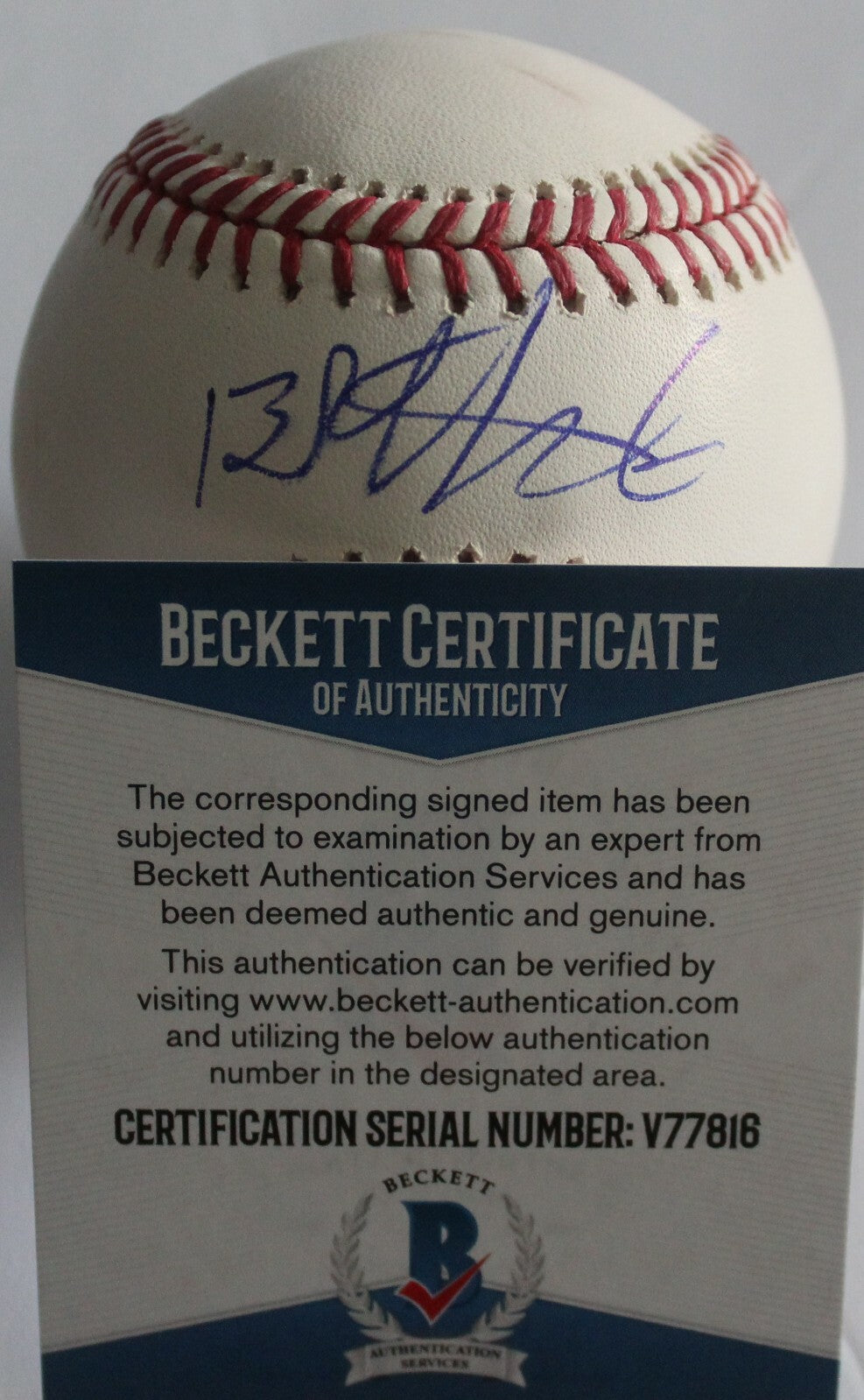 Blake Rutherford White Sox Signed Official Major Baseball W/Beckett COA V77816