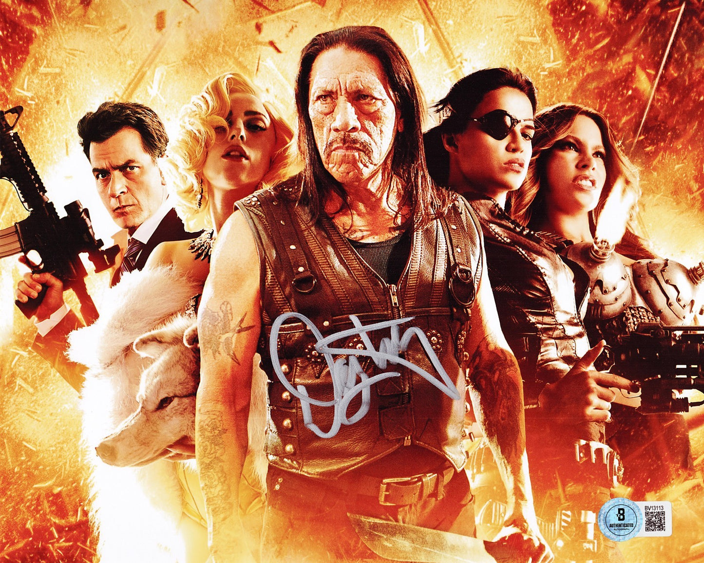 Danny Trejo Signed Machete Movie Isador Cortez 8x10 Photo w/Beckett BAS BV13113