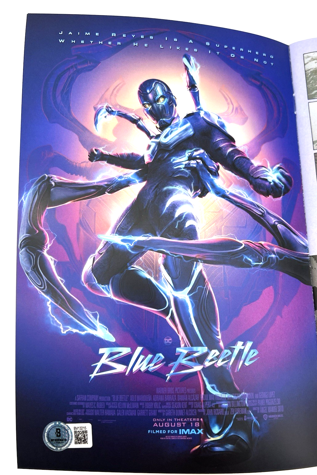 Xolo Mariduena Signed Blue Beetle Variant Comic Book w/Beckett COA BAS BV13215