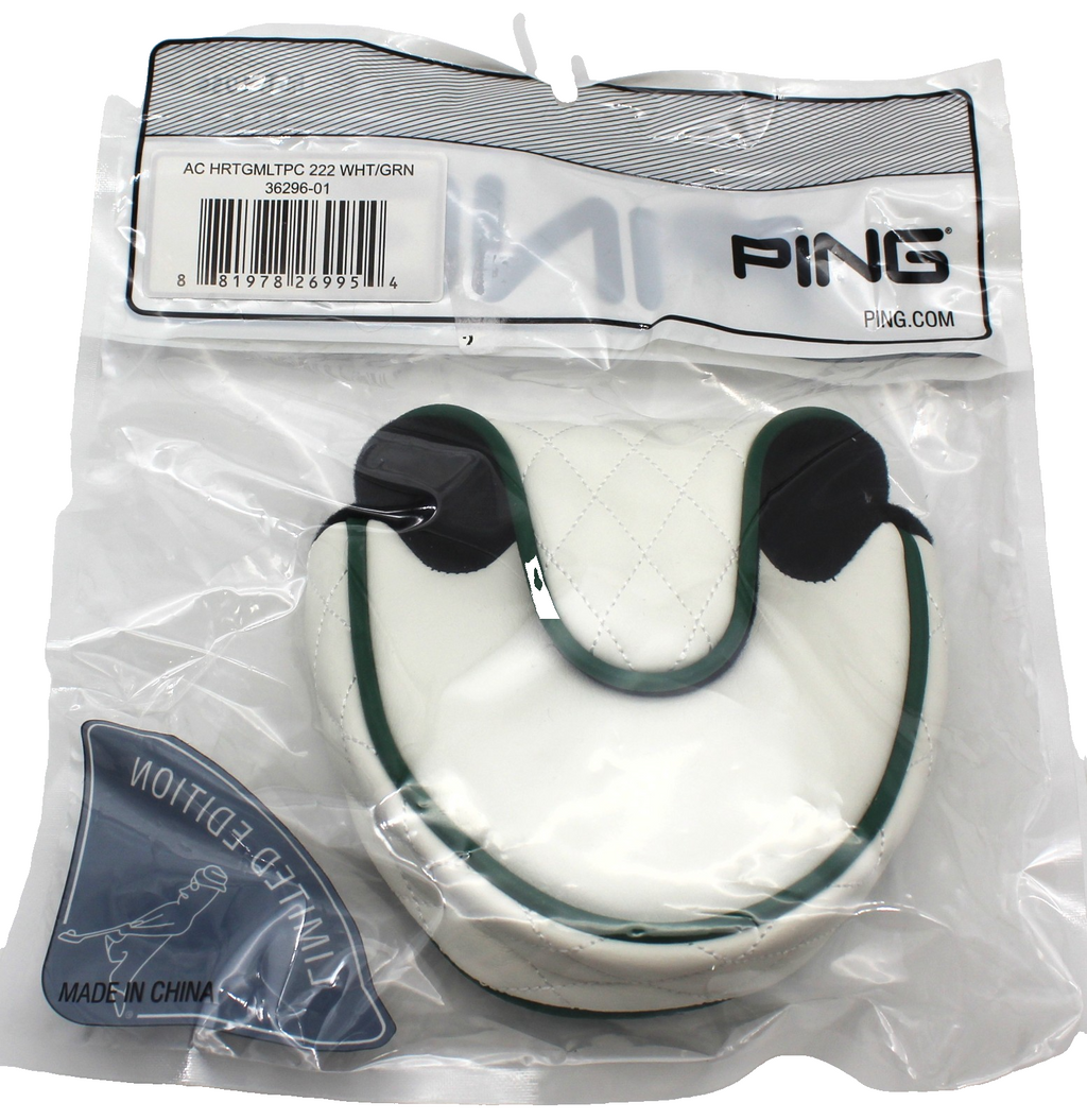 Brand New Ping Limited Edition Golf White Heritage Green Mallet Putter Cover