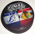Victor Svedberg signed 2015 Chicago Blackhawks vs Lighting finals puck w/coa