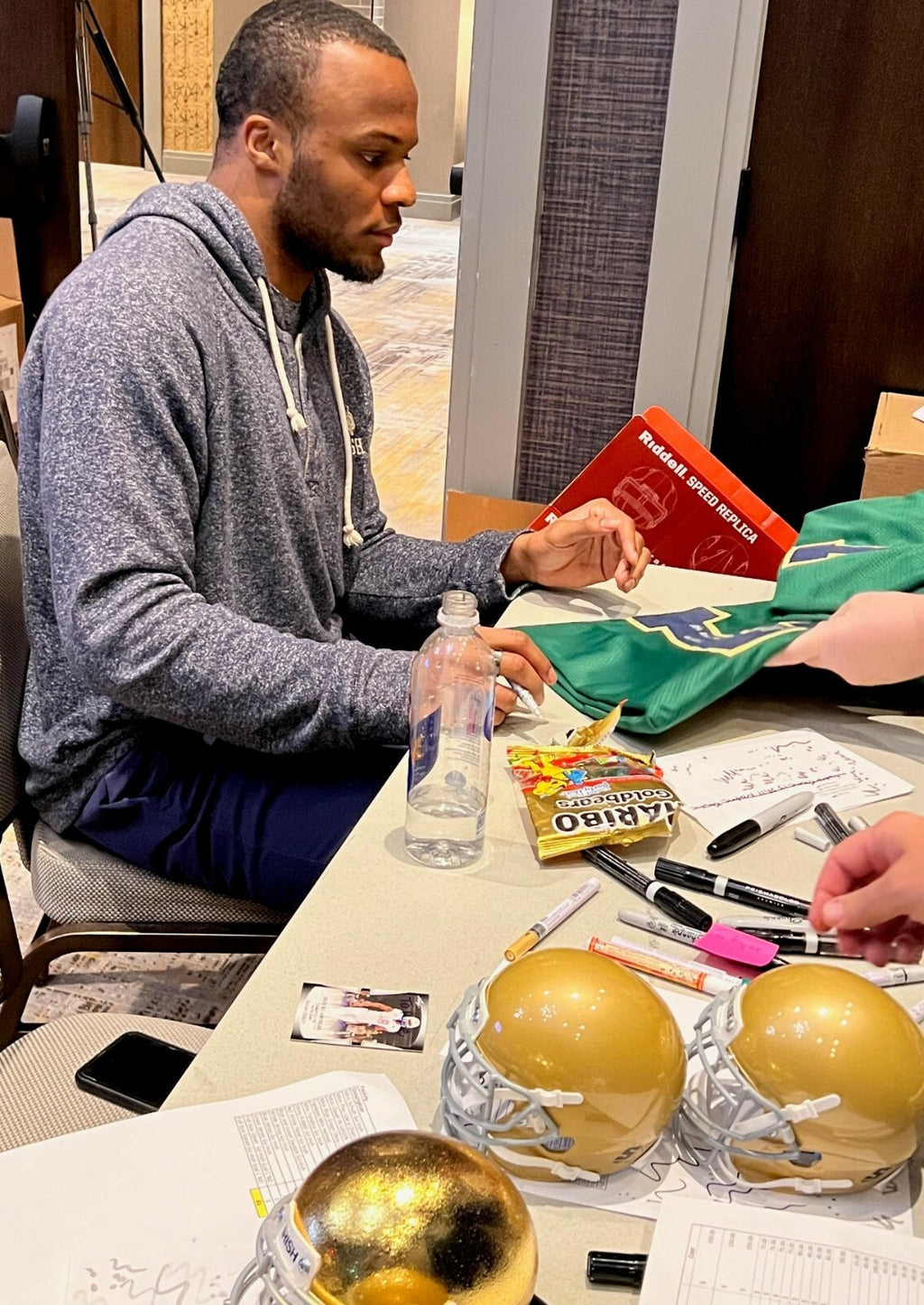 Isaiah Foskey Signed Custom Green Notre Dame Jersey w/JSA COA Witness Proof
