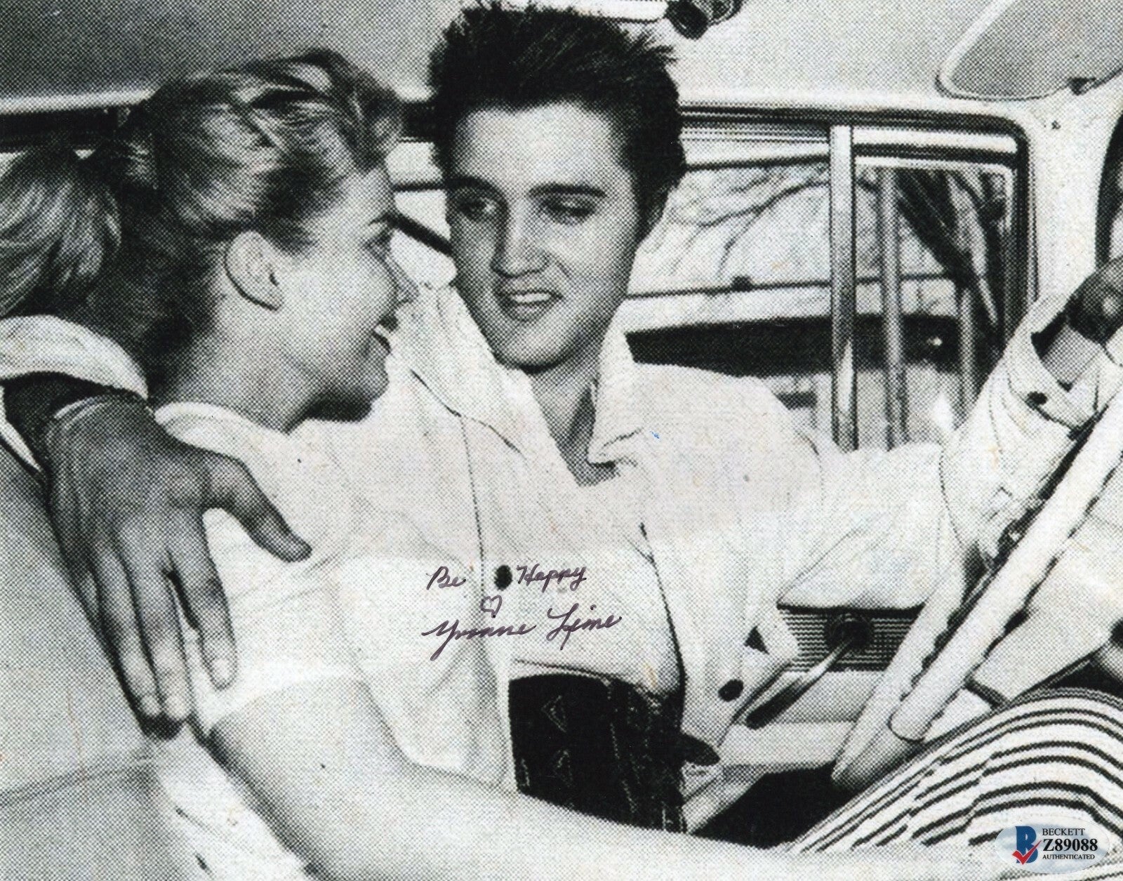 Yvonne Lime Loving You Actress Elvis Signed 8x10 Photo w/Beckett COA Z89088