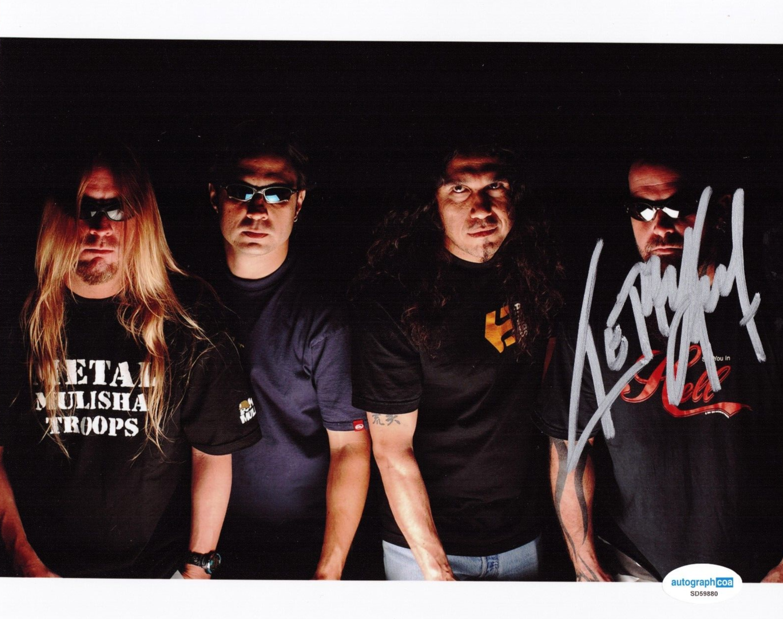 Kerry King Slayer Rock N Roll Thrash Metal Signed 8x10 Photo w/ACOA SD59880