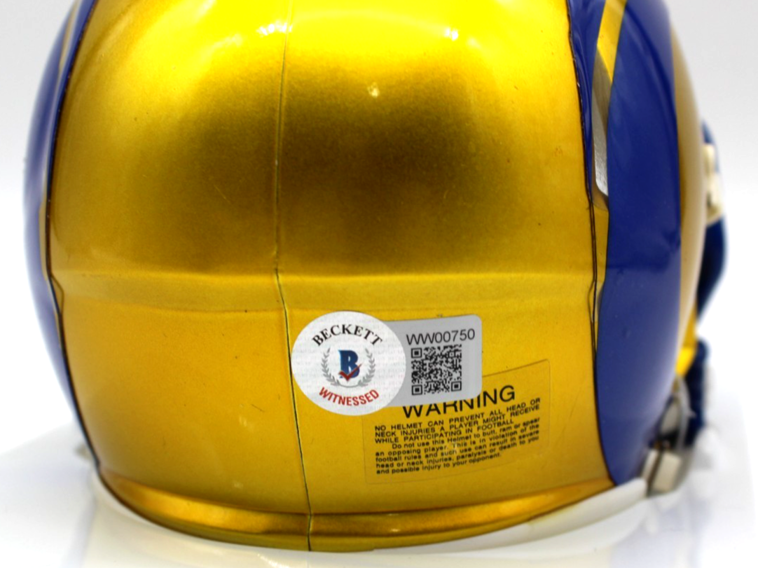 Dick Vermeil St. Louis Rams Signed Mini Football Helmet w/Beckett BAS WW00750