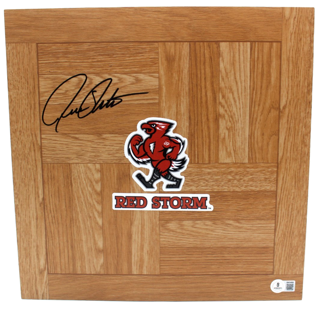 Rick Pitino Signed St. John's Red Storm Basketball Floorboard w/Beckett BW54065