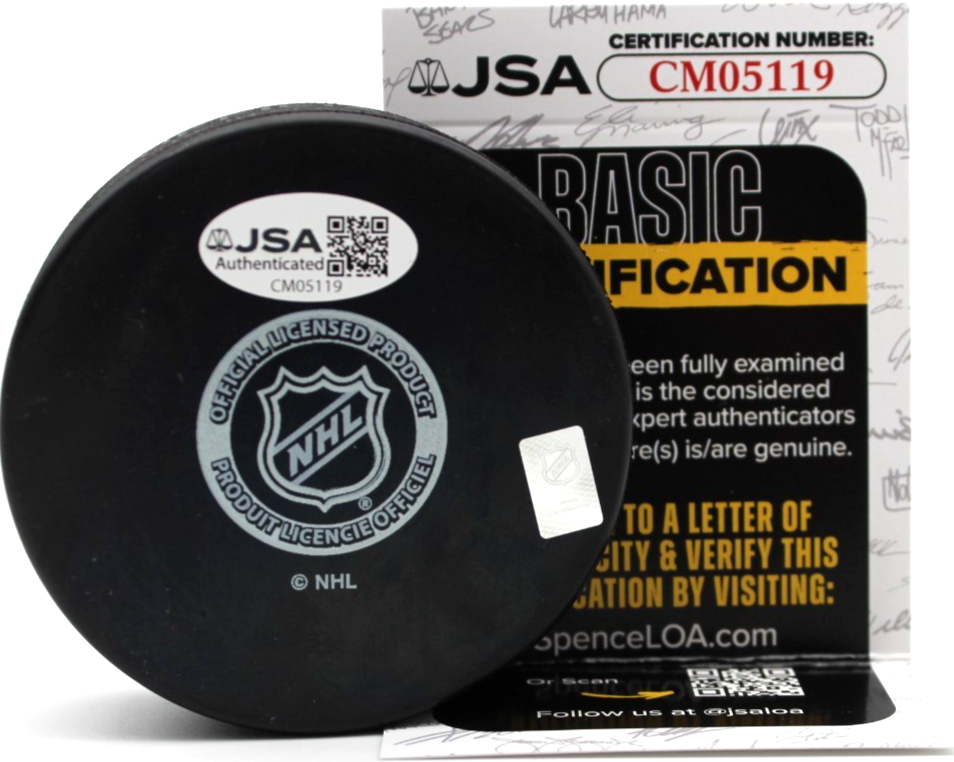 Cam Lund Signed San Jose Sharks Official Hockey Autograph Puck w/JSA COA CM05119
