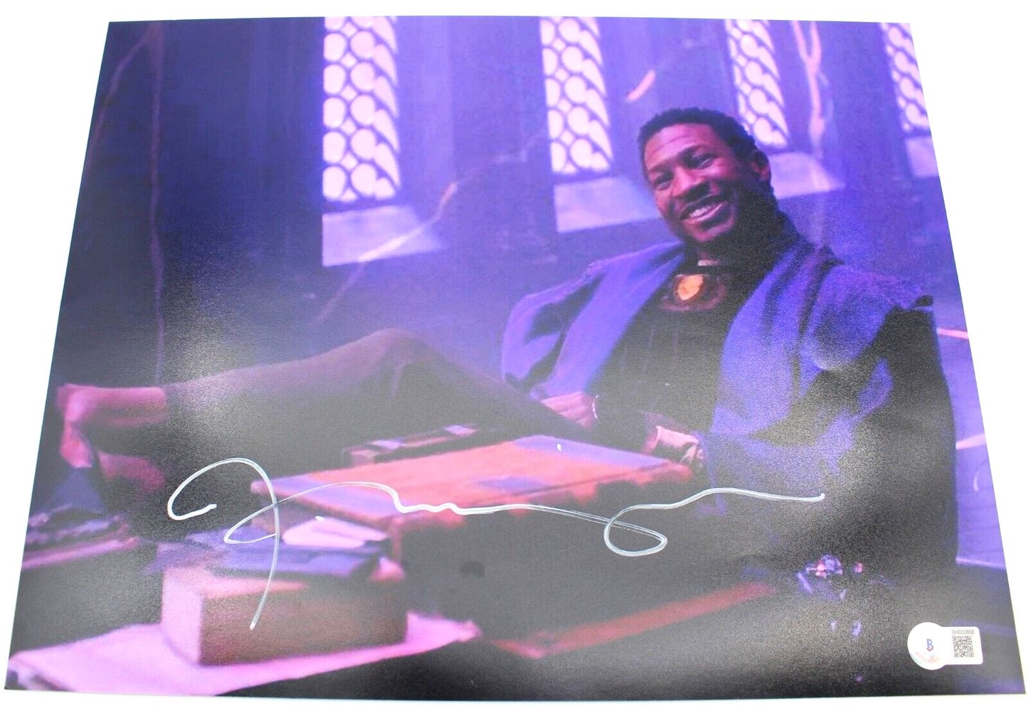 Jonathan Majors Signed Loki Kang Marvel 11x14 Photo w/Beckett COA BH033868