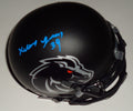 Kelsey Young signed Black Boise State Broncos mini football helmet w/coa C