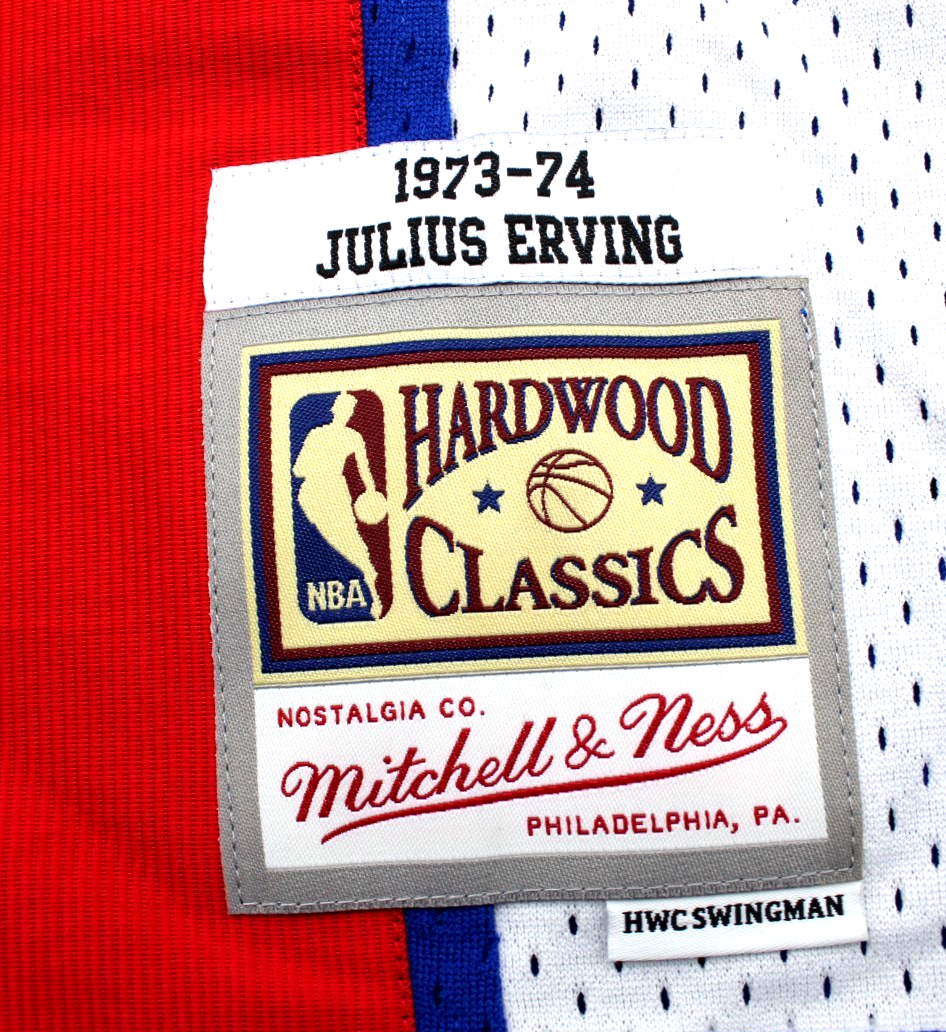 Julius Erving Signed New York Nets Mitchell Ness XL Jersey W/BAS COA BY018623
