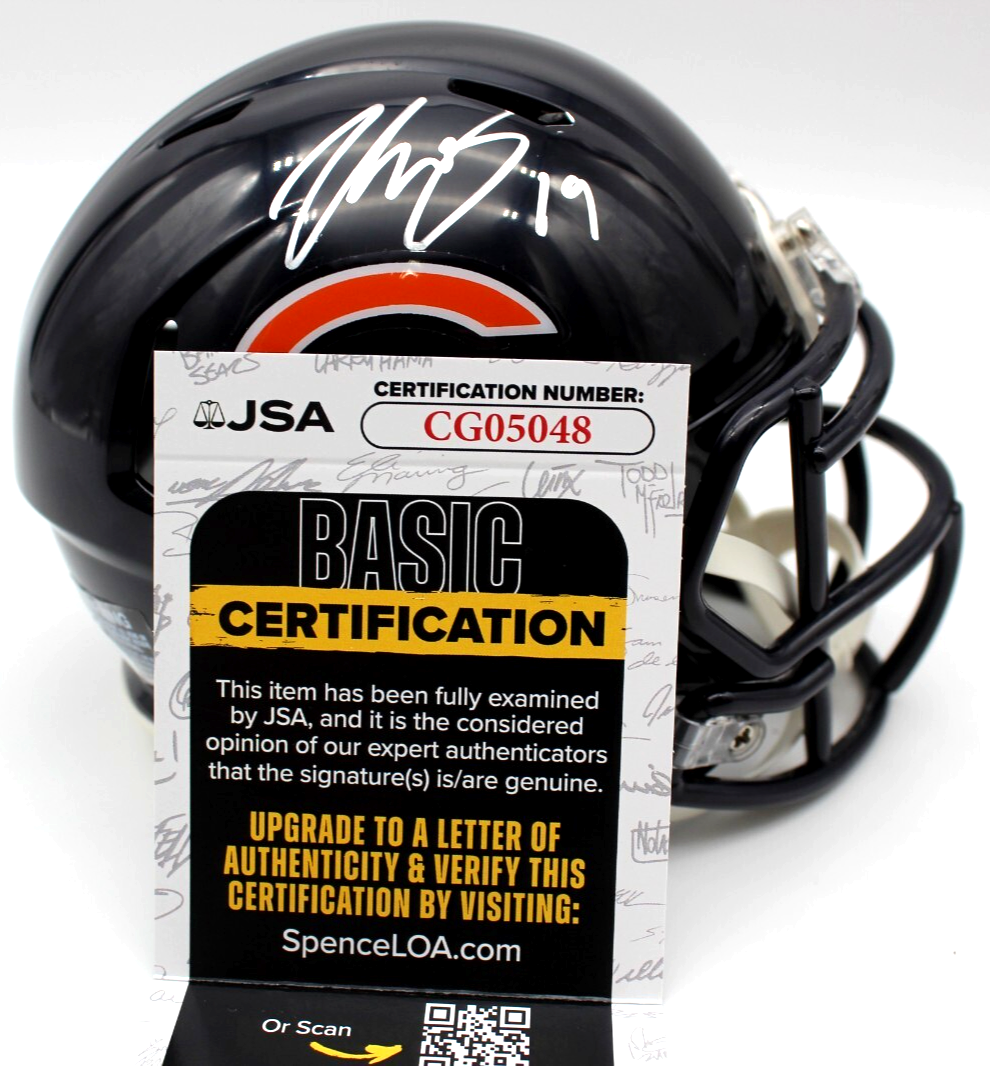 Tory Taylor Signed Chicago Bears Mini Football Helmet w/JSA COA CG05048