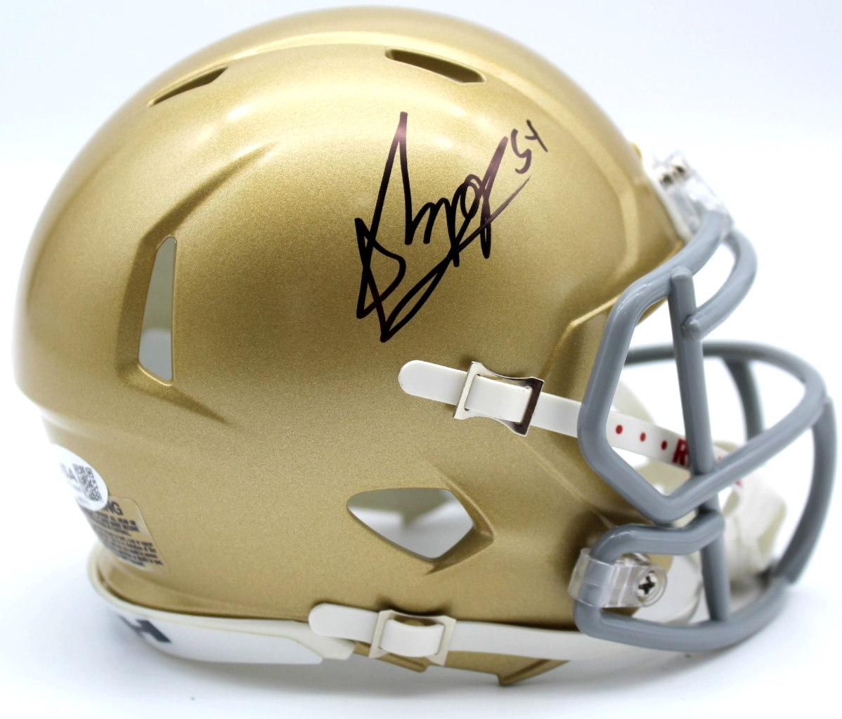 Anthony Knapp Signed Notre Dame Fighting Irish Mini Football Helmet w/JSA COA