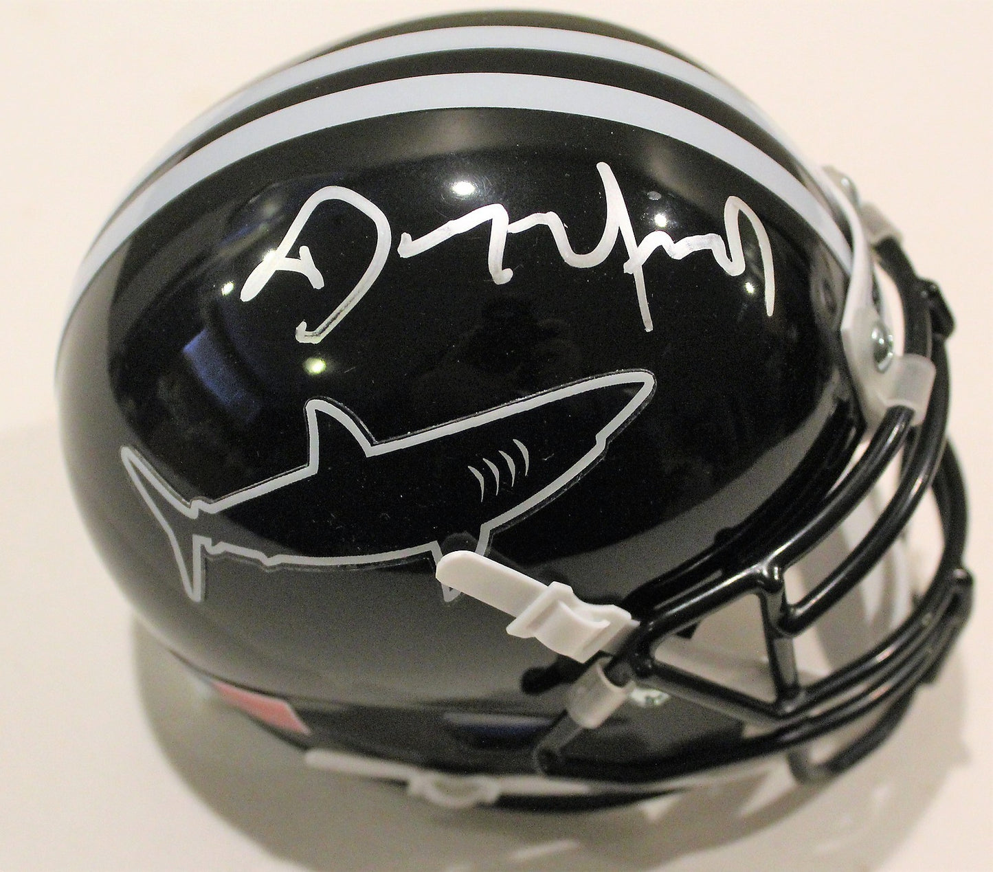 Dennis Quaid Miami Sharks Any Given Sunday Signed Mini Football Helmet W/COA