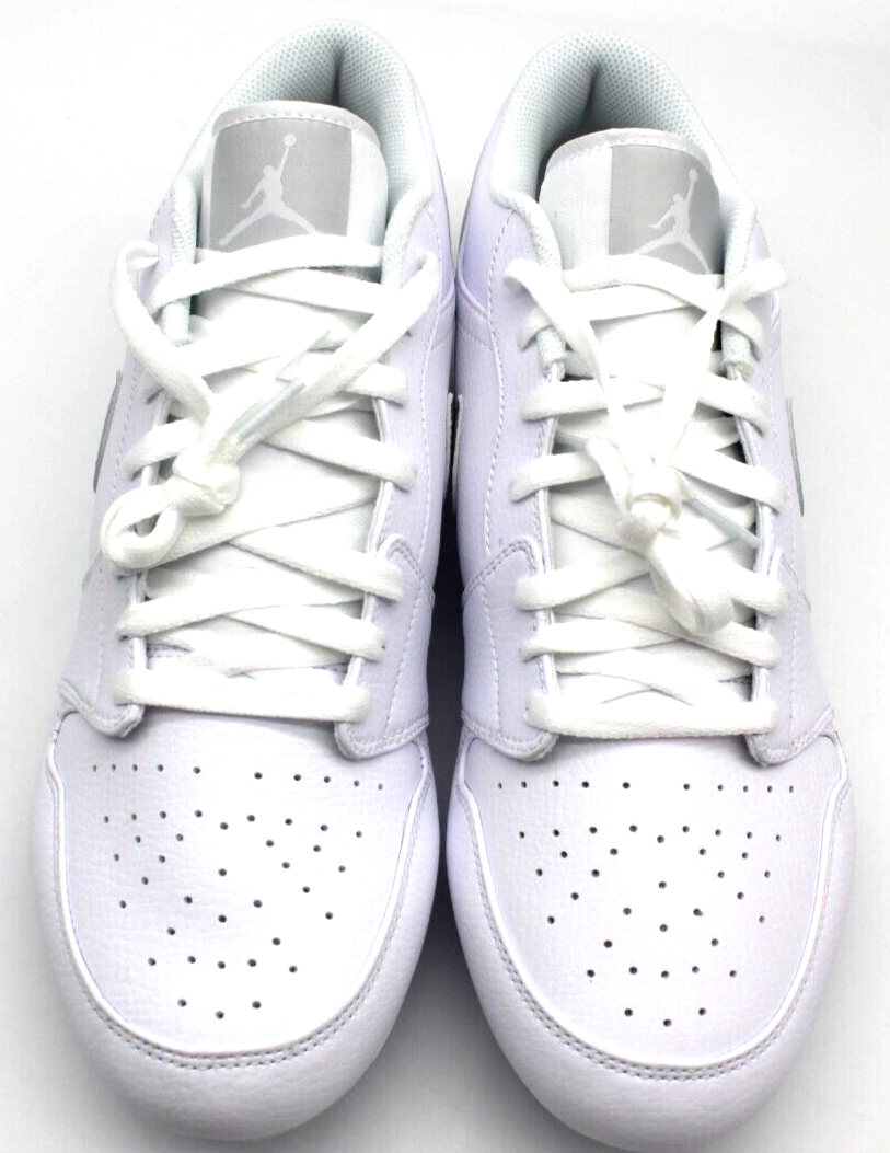 Jordan 1 Football Cleats Low TD Fog White Grey FJ6245-101 Brand NEW Sizes 14