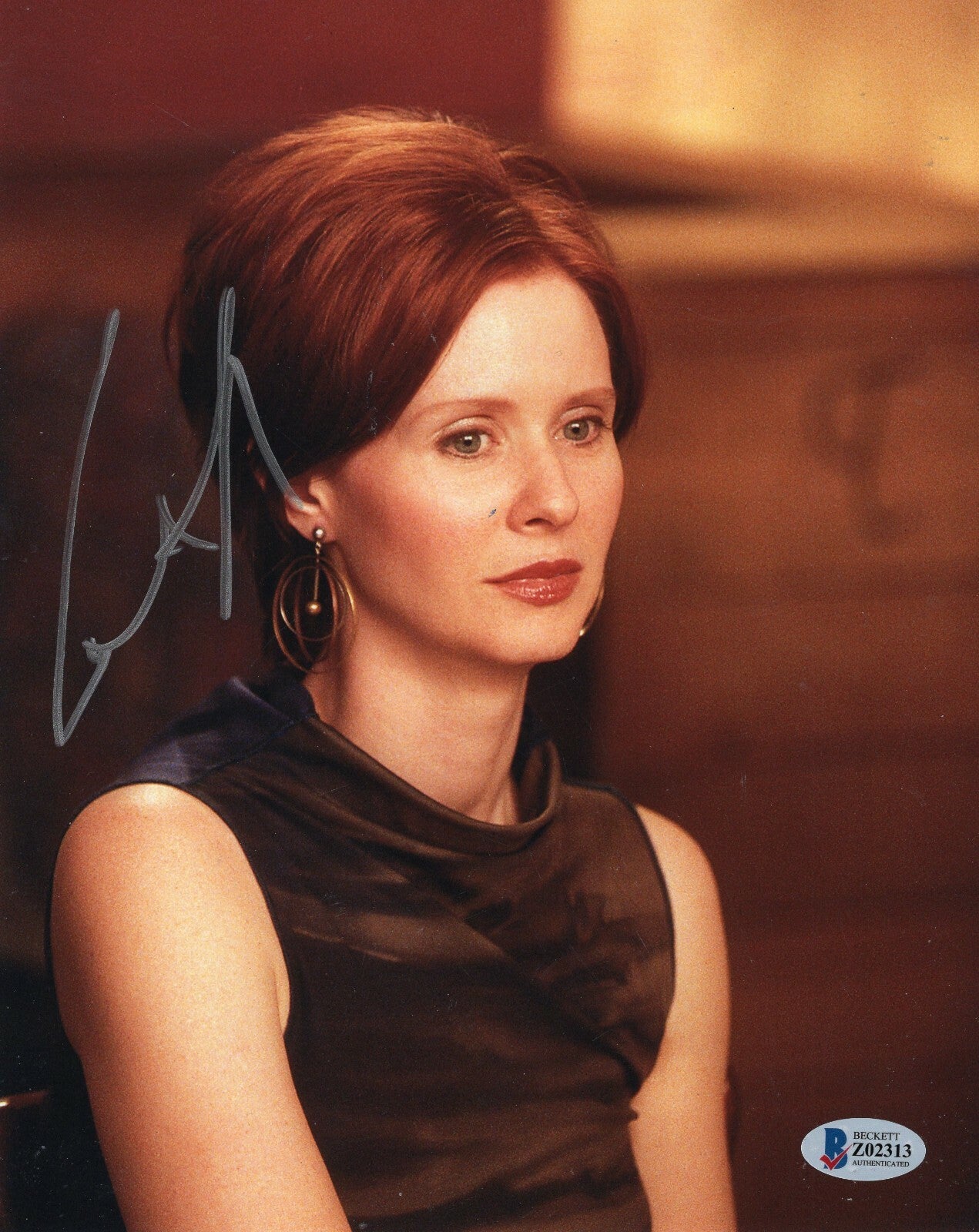 Cynthia Nixon Signed Sex And The City Miranda 8x10 Photo w/Beckett COA Z02313
