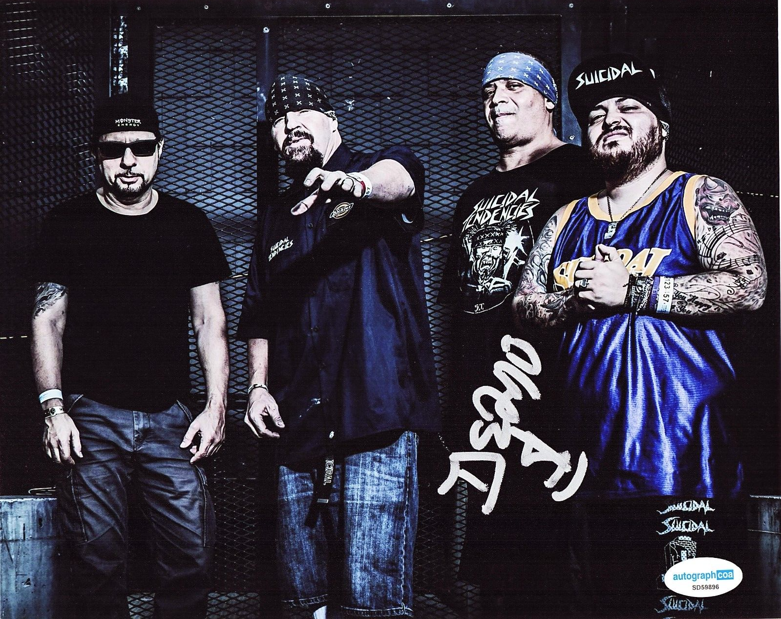 Dean Pleasants Suicidal Tendencies Signed 8x10 Photo w/ACOA SD59896