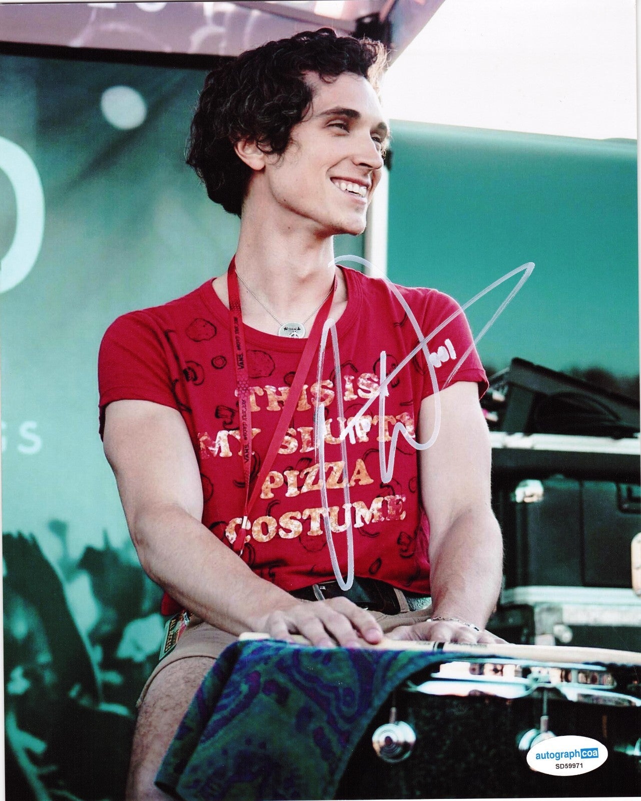 Otto Wood Waterparks Drummer Signed 8x10 Photo w/ACOA SD59971