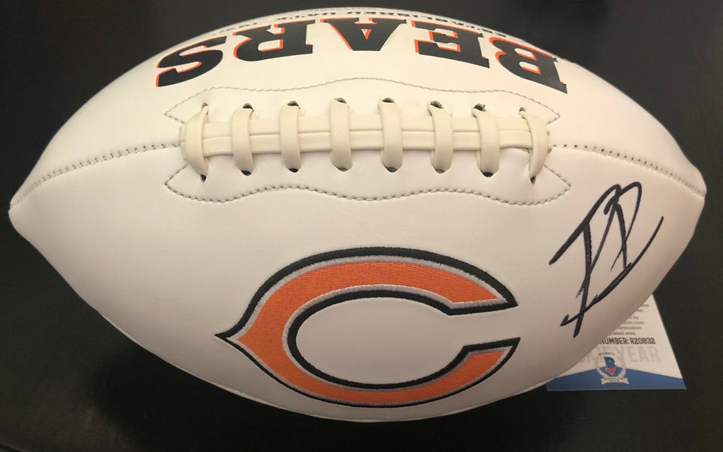 Riley Ridley Chicago Bears Signed Full Size Logo Football W/Beckett COA Proof