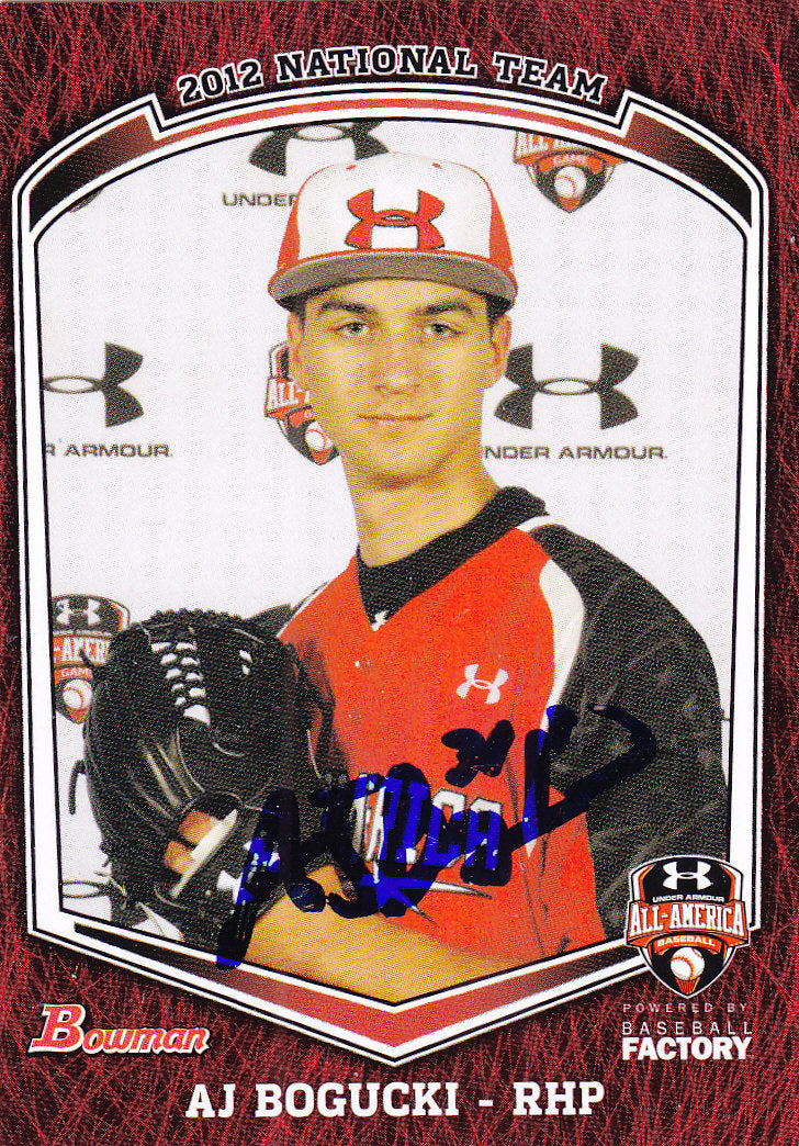 AJ Bogucki Signed 2012 Under Armour Baseball Card All American Game Bowman #1