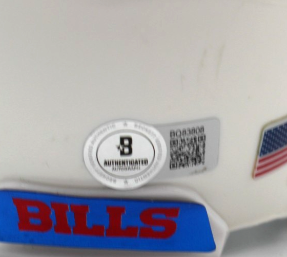 AJ Epenesa A.J. Buffalo Bills Signed Custom Mini Helmet w/Beckett COA BQ83808
