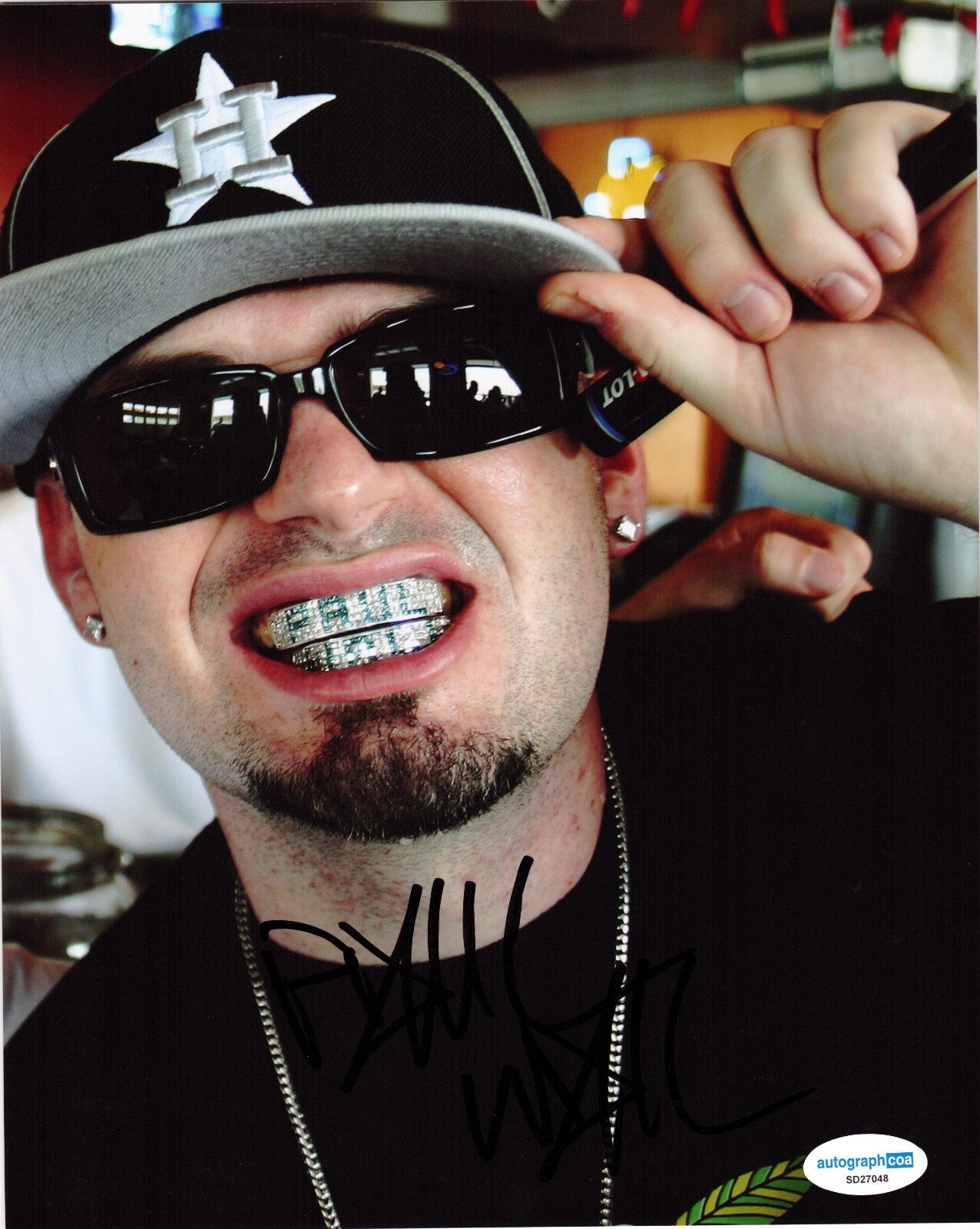 Paul Wall Signed 8x10 Photo Paul Slayton Grillz Hip Hop Rap w/ACOA SD27048
