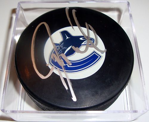 Jeff Tambellini Signed Vancouver Canucks Puck w/COA A