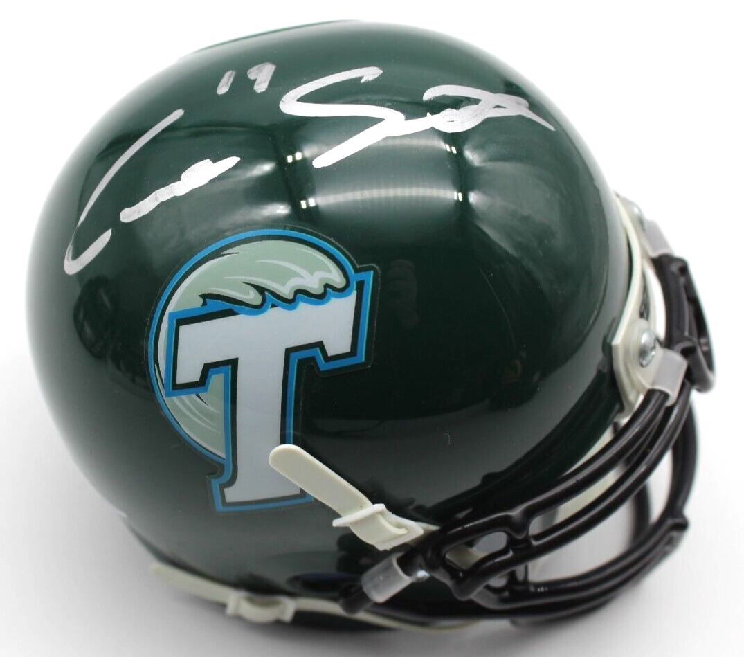 Cairo Santos Signed Tulane Green Wave Mini Football Helmet w/Beckett COA BP59102