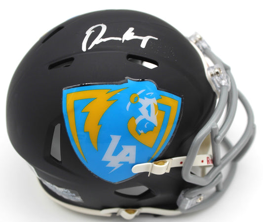 Omarion Hampton Signed Los Angeles Chargers Custom Mini Helmet w/Beckett BS22780