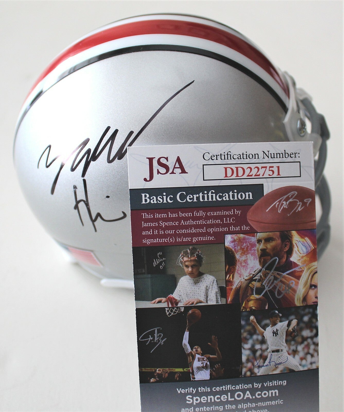 Zachary Harrison Signed Ohio State Mini Football Helmet w/JSA COA DD22751 C
