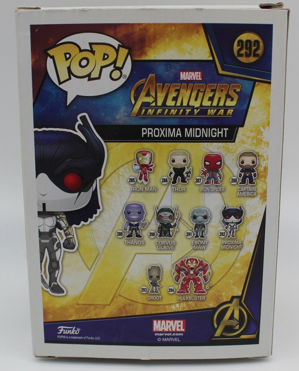 Carrie Coon Avengers Proxima Midnight 292 Signed Funko Pop w/Beckett COA BC89017