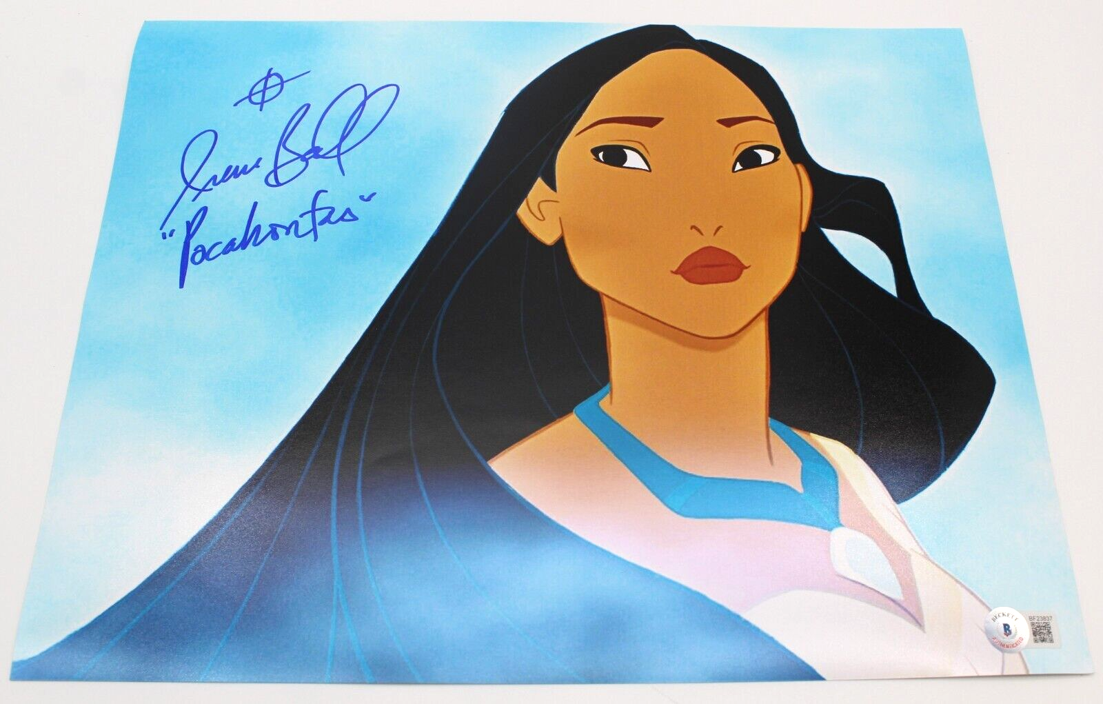 Irene Bedard Signed Disney Pocahantas 11x14 Photo w/Beckett COA BF23837
