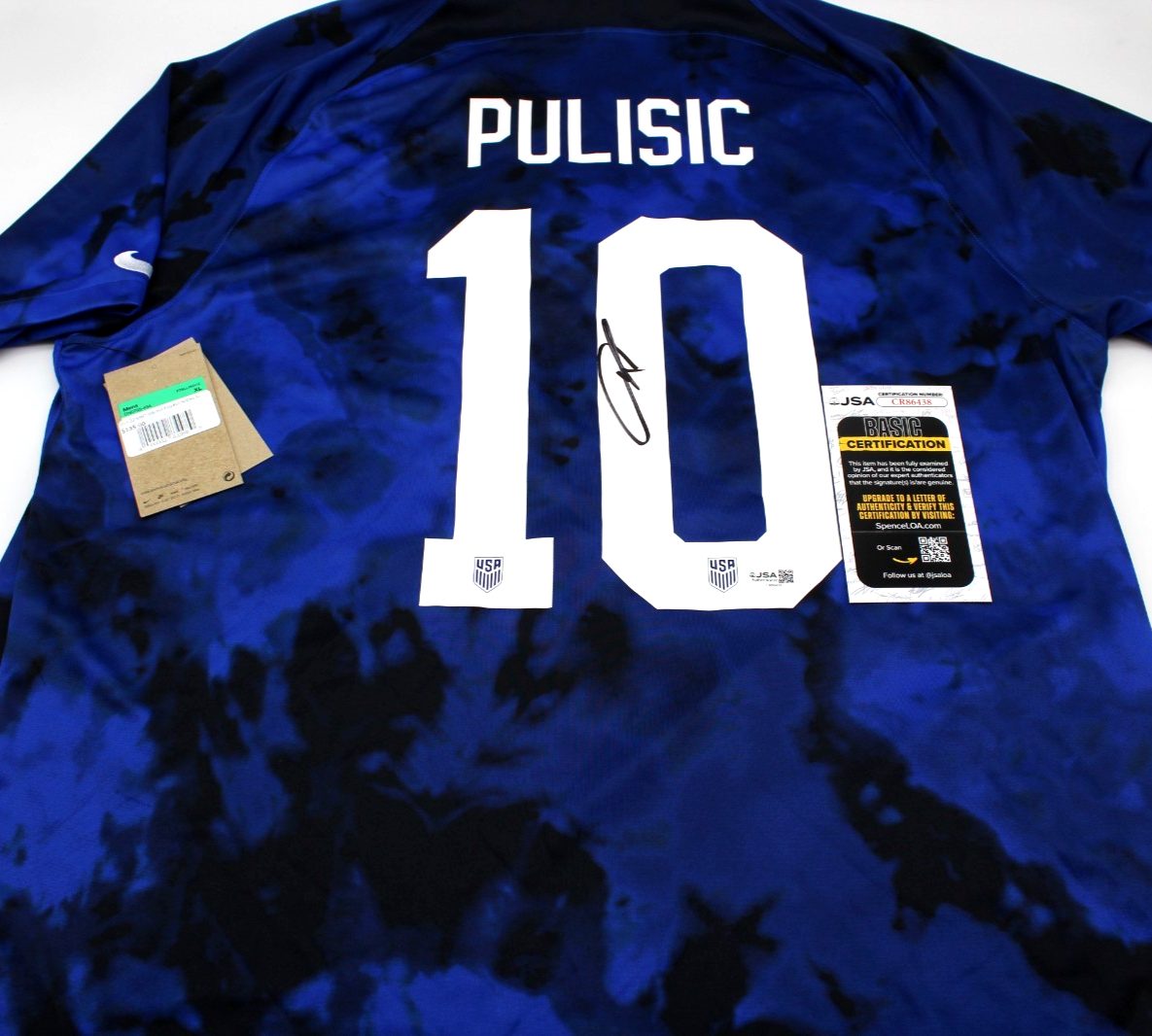 Christian Pulisic Signed Team USA XL Nike Soccer Jersey w/JSA COA CR86438 Proof