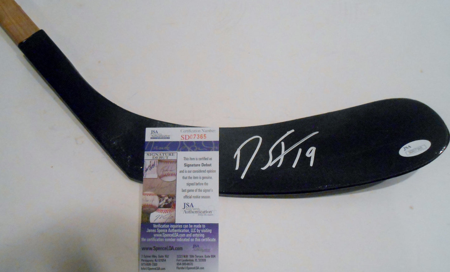 Dylan Strome Signed Stick Blade w/JSA COA  SD07365 Arizona Coyotes