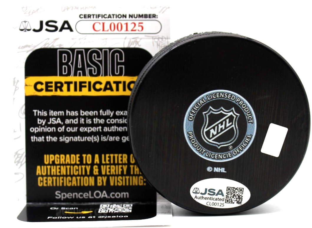 Lane Hutson Signed Montreal Canadiens Hockey Puck w/JSA COA CL00125