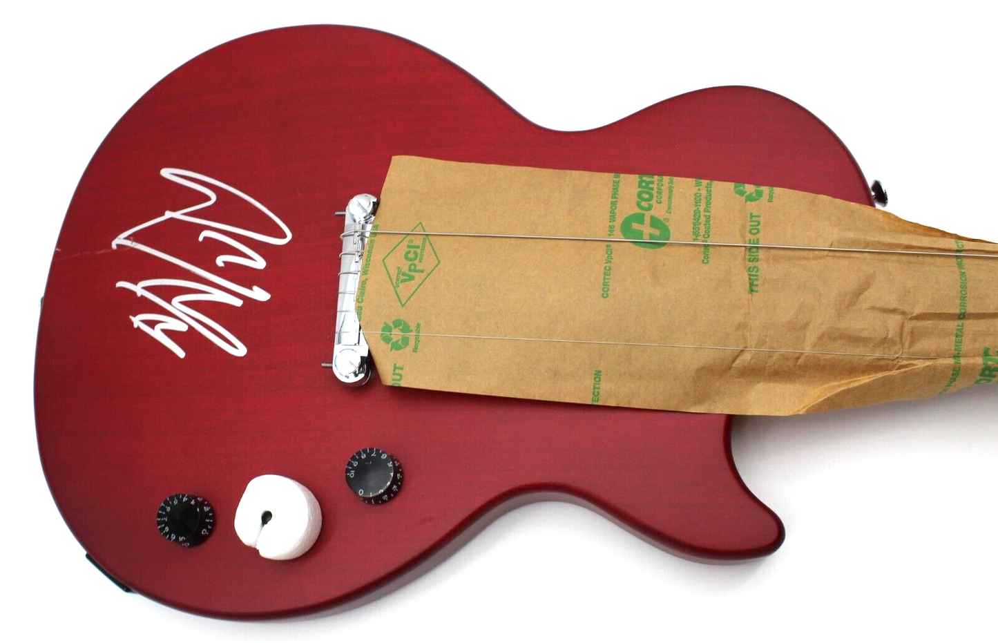 Post Malone Signed Epiphone Electric Guitar w/Beckett COA BH033980 Damaged