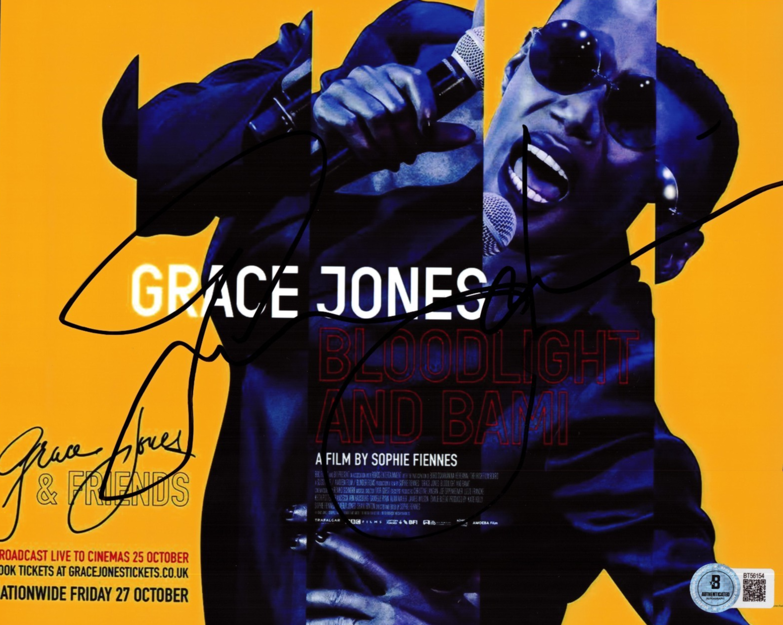 Grace Jones Signed Bloodlight and Bam  8x10 Photo W/Beckett COA BT56154
