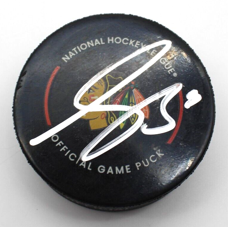 Sacha Boisvert Signed Chicago Blackhawks Game Hockey Puck w/PSA DNA AO25950