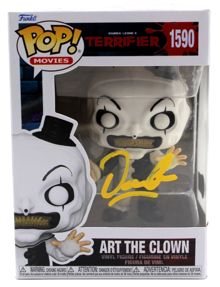 Damien Leone Signed Art The Clown Terrifier Funko Pop 1590 w/Beckett COA BT56266