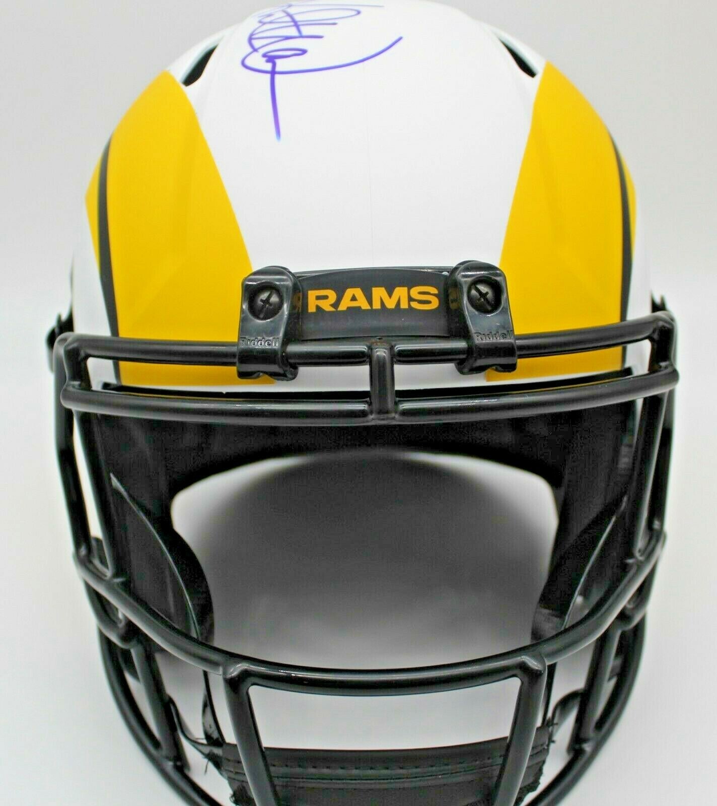Kurt Warner Signed St. Louis Rams Lunar Full Size Helmet w/Beckett BB41867