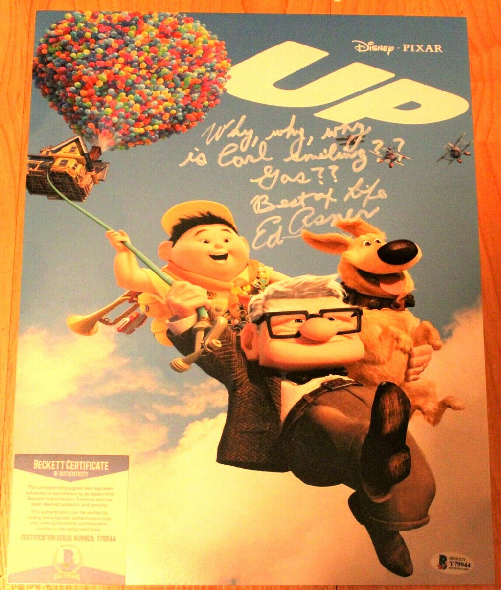 Ed Asner Signed UP Carl Fredricksen 11x14 Photo w/Beckett COA Y79944