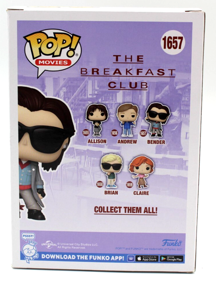 Judd Nelson Signed Breakfast Club Bender 1657 Funko Pop w/Beckett COA BS38070
