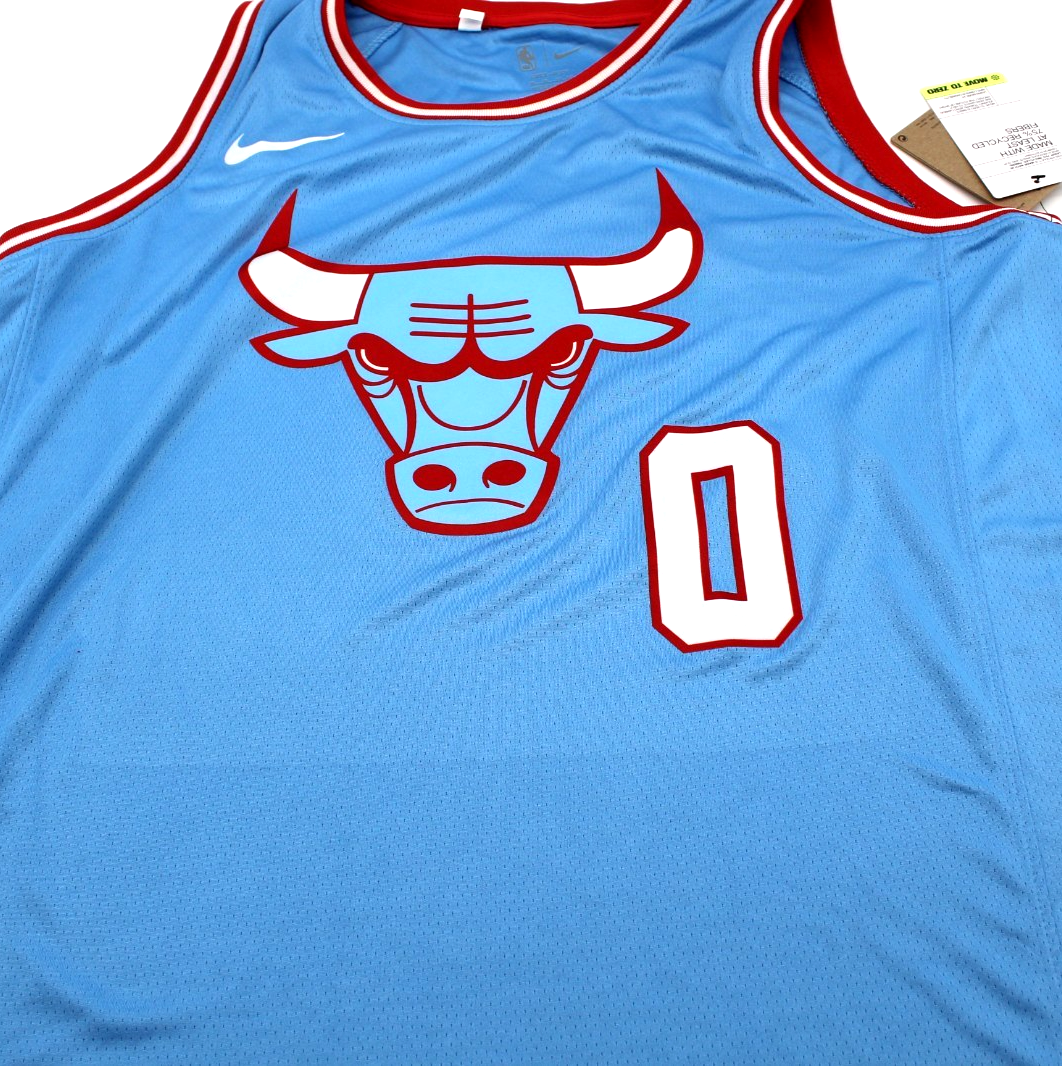 Coby White Signed Chicago Bulls Brand New Blue XL Jersey W/JSA COA CJ83227