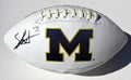 Shea Patterson Signed Michigan Wolverines Logo Football w/COA Go Big Blue! C