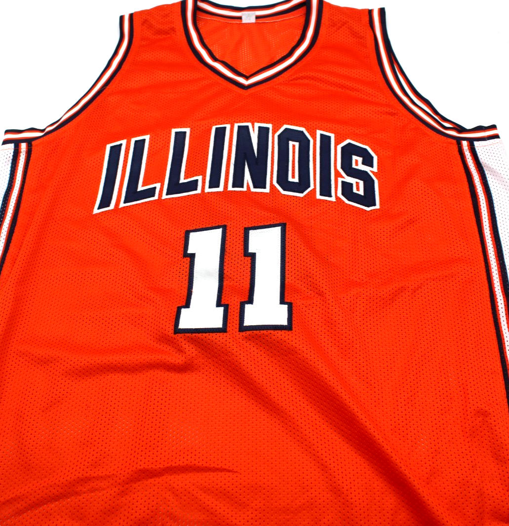 Dee Brown Illinois Fighting Illini Signed Custom Jersey w/JSA Witness COA