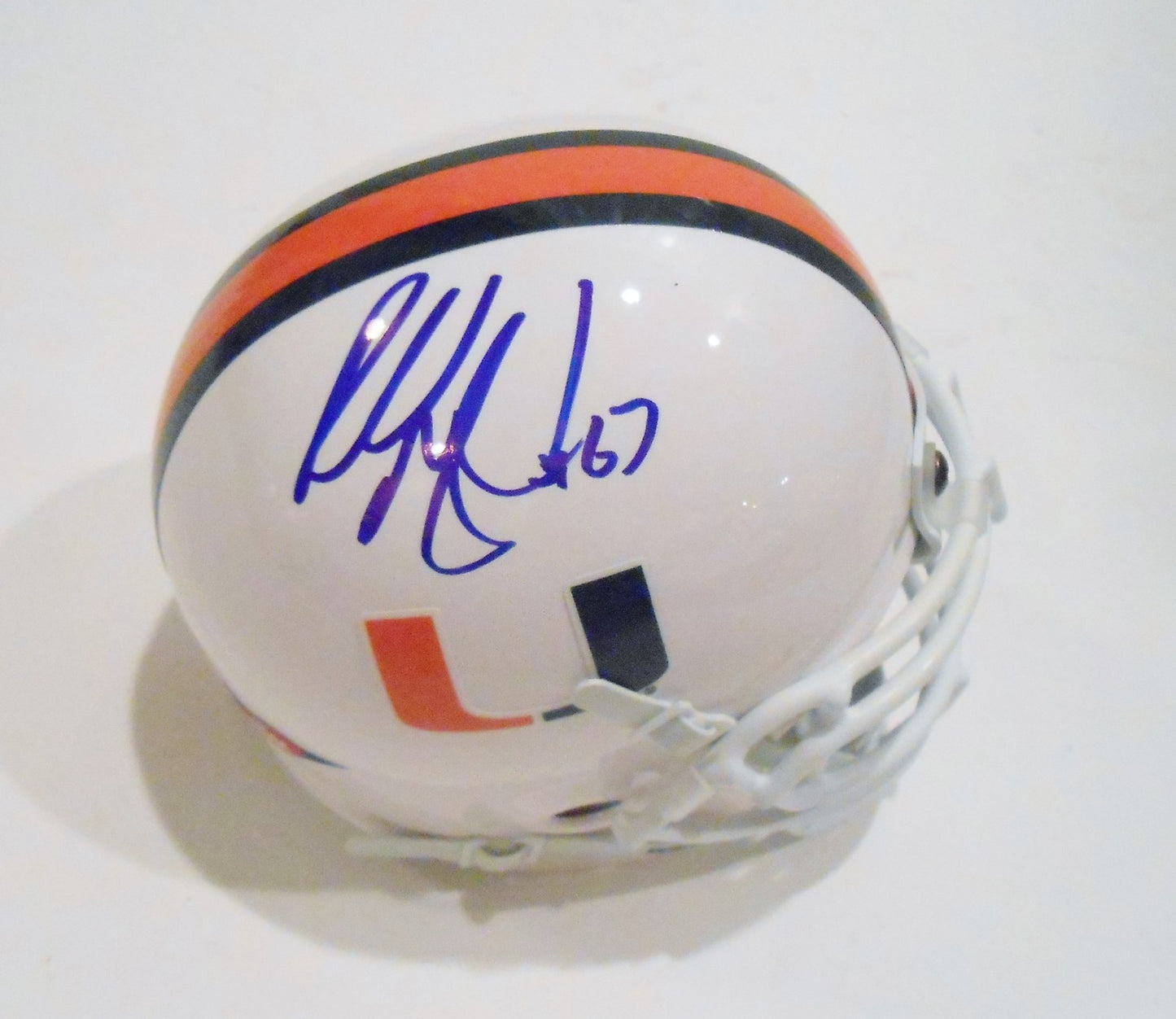 Russell Maryland Signed Miami Hurricanes Mini Helmet w/COA The U Cowboys