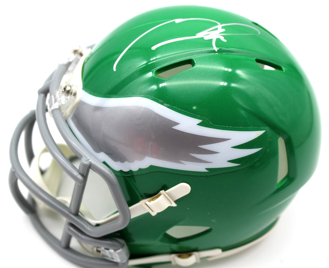 Makai Lemon & Eli Stowers Signed Philadelphia Eagles Mini Helmet w/JSA CR86270