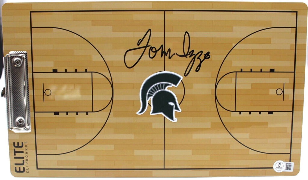Tom Izzo Michigan State Spartans Signed Clipboard/Play w/Beckett COA BR32963