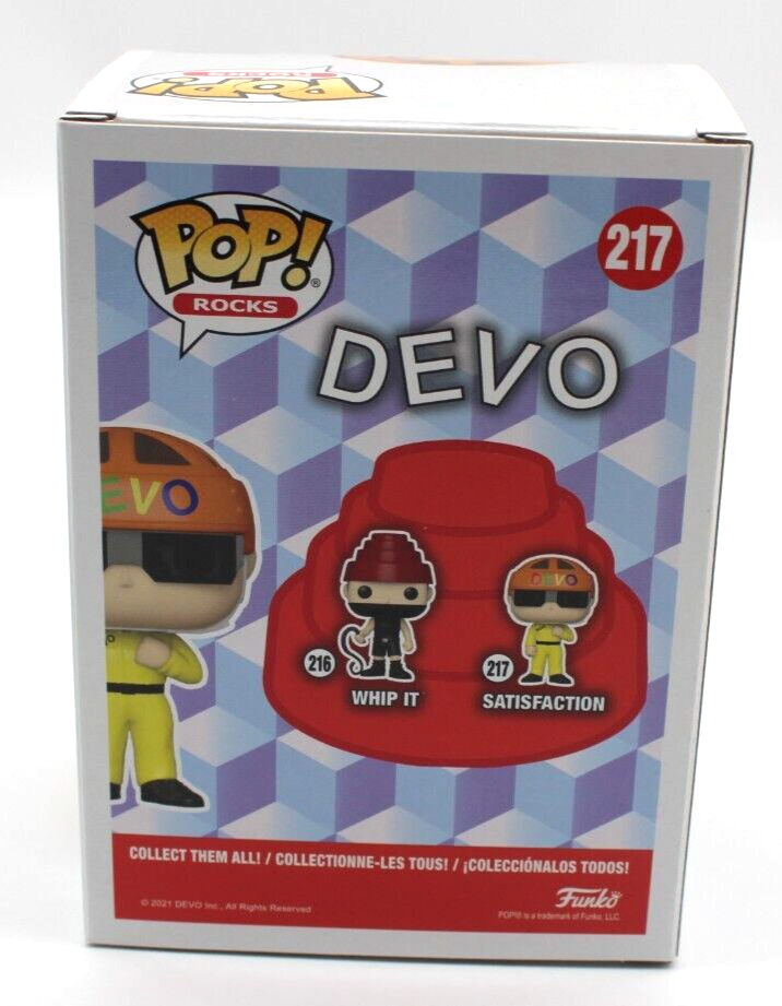 Gerald Casale Signed Devo Satisfaction Funko Pop 217 w/Beckett COA BM98973