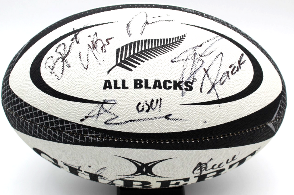 2025-26 New Zealand All Blacks Signed Gilbert Match Rugby Full Size Ball W/COA